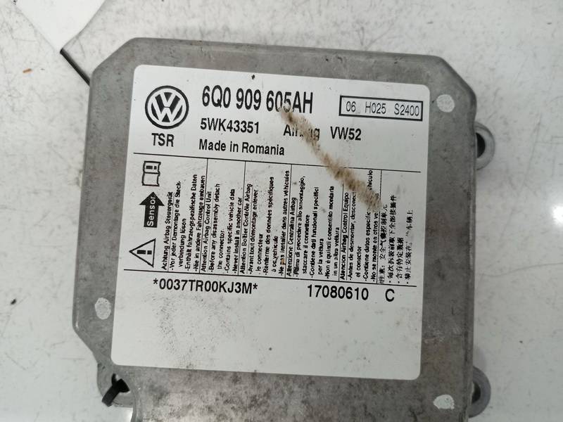 6Q0909605AH Volkswagen Caddy 2007 Airbag crash sensors module - Thumbnail 3