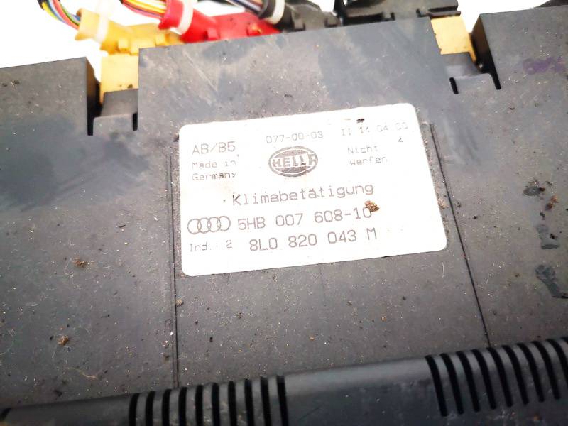 8L0820043M Audi A3 2000 Climate Control Panel (heater control switches) - Thumbnail 2