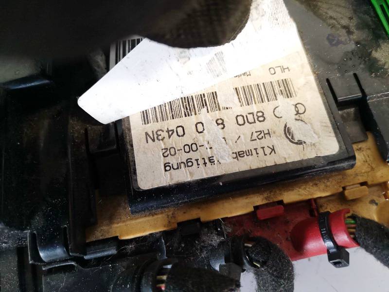 8D0820043N Audi A4 1999 Heizungsbedienteil Klimabedienteil - Thumbnail 3