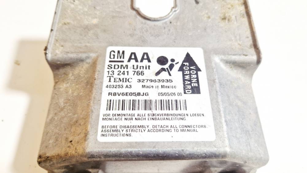 13241766 Opel Zafira 2006 Airbag crash sensors module - Thumbnail 2