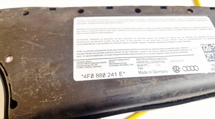 4F0880241E Audi A6 2005 Seat AIRBAG - Thumbnail 3
