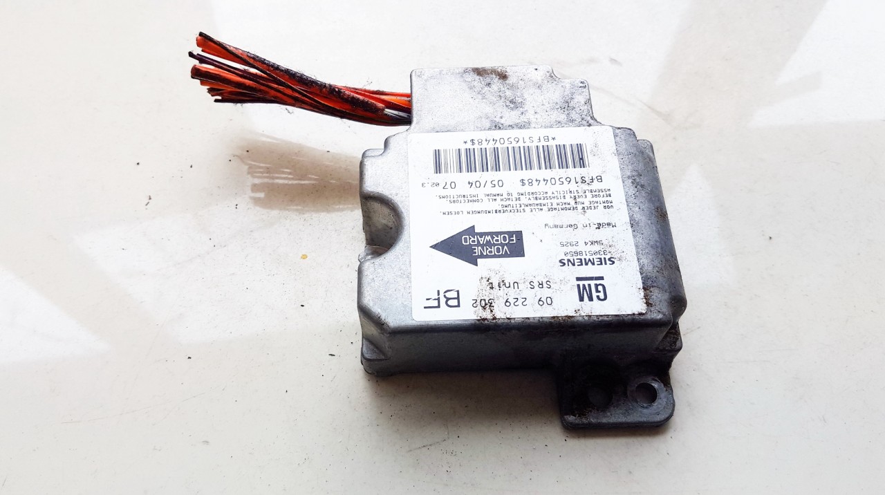 09229302BF Opel Astra 2004 CENTRALITA AIRBAG
