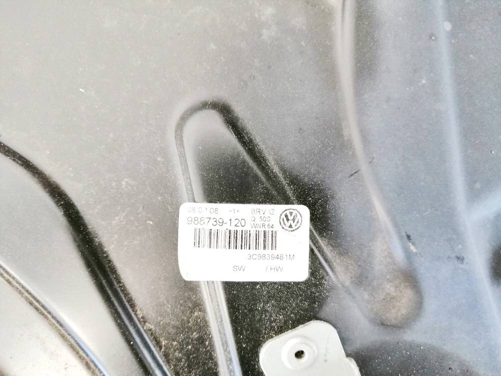 3C9839461M Volkswagen Passat 2008 Lève-vitre de porte coulissante SANS moteur - Arrière Gauche - Thumbnail 3