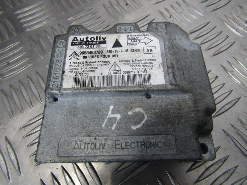 9653493780 Citroen C4 2005 Airbag crash sensors module