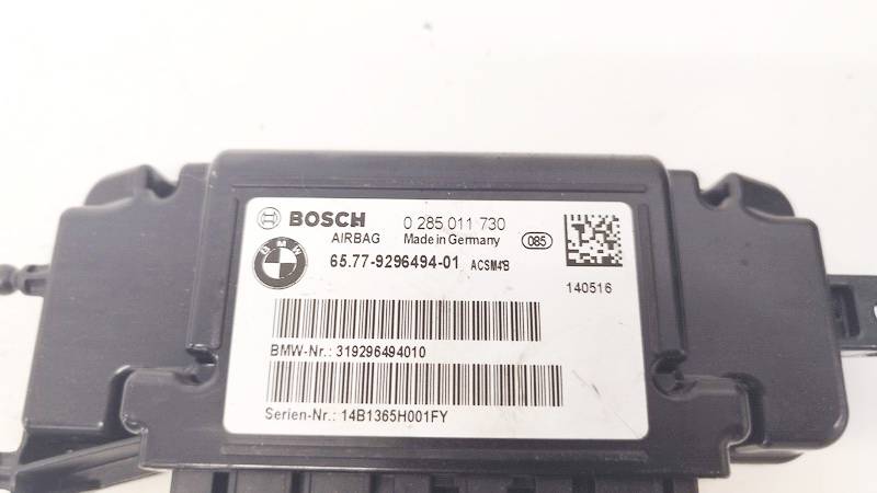 6577929649401 BMW 3-Series 2012 Airbag crash sensors module - Thumbnail 2