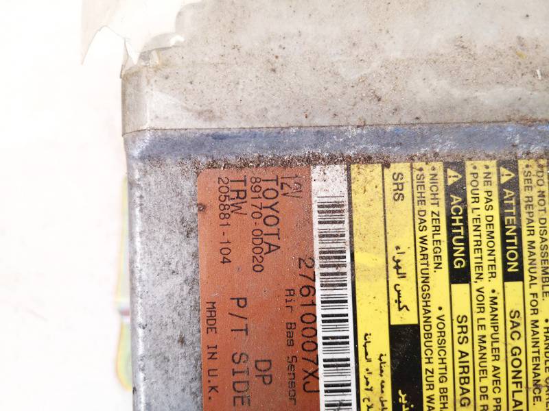 891700D020 Toyota Yaris 2003 Steuergerät ECU Modul Airbag steuergerät - Thumbnail 2