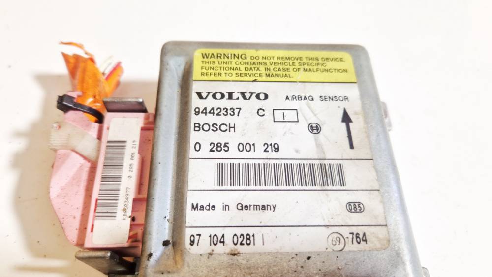 9442337 Volvo V70 1997 Komputer SRS airbag – moduł sterujący poduszek powietrznych - Thumbnail 2
