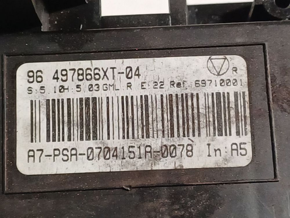 96497866XT04 Peugeot 207 2007 Блок управления климатической установкой - Thumbnail 4