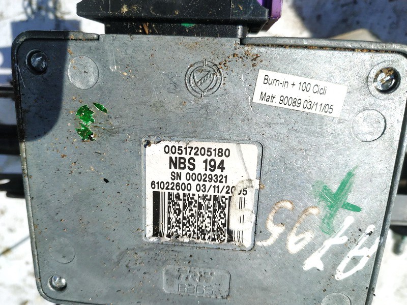 00517205180 00029321 Steering wheel ignition lock Fiat Croma 2005 2.4L