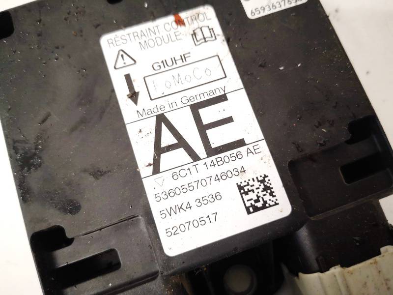 6C1T14B056AE Ford Transit 2008 Steuergerät ECU Modul Airbag steuergerät - Thumbnail 2