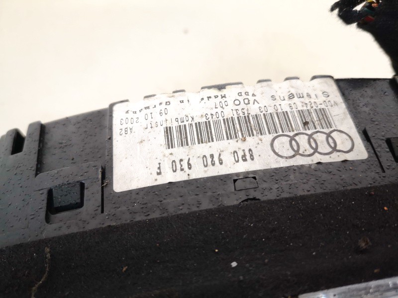 8P0920930F Audi A3 2003 Speedometers - Cockpit - Speedo Clocks Instrument - Thumbnail 2