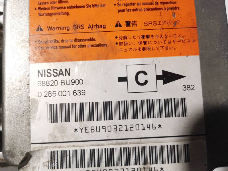 0285001639 Nissan Almera Tino 2003 Steuergerät ECU Modul Airbag steuergerät - Thumbnail 3