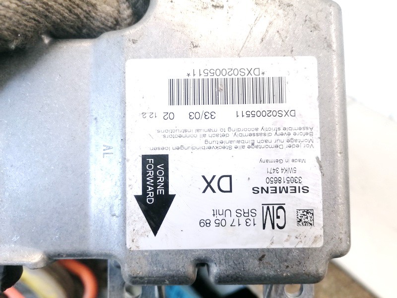 13170589 Opel Signum 2002 CALCULATEUR AIRBAG - Thumbnail 3