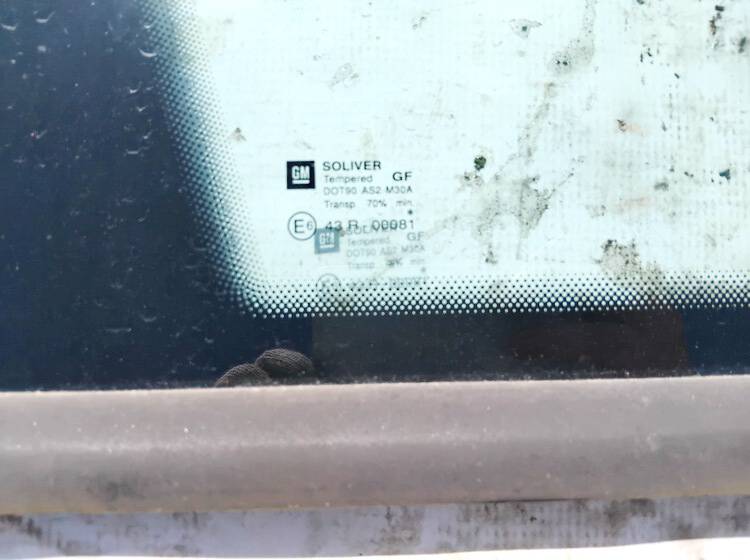 43R00081 Opel Vectra 2003 Corner quarter window glass - REAR LEFT - Thumbnail 3
