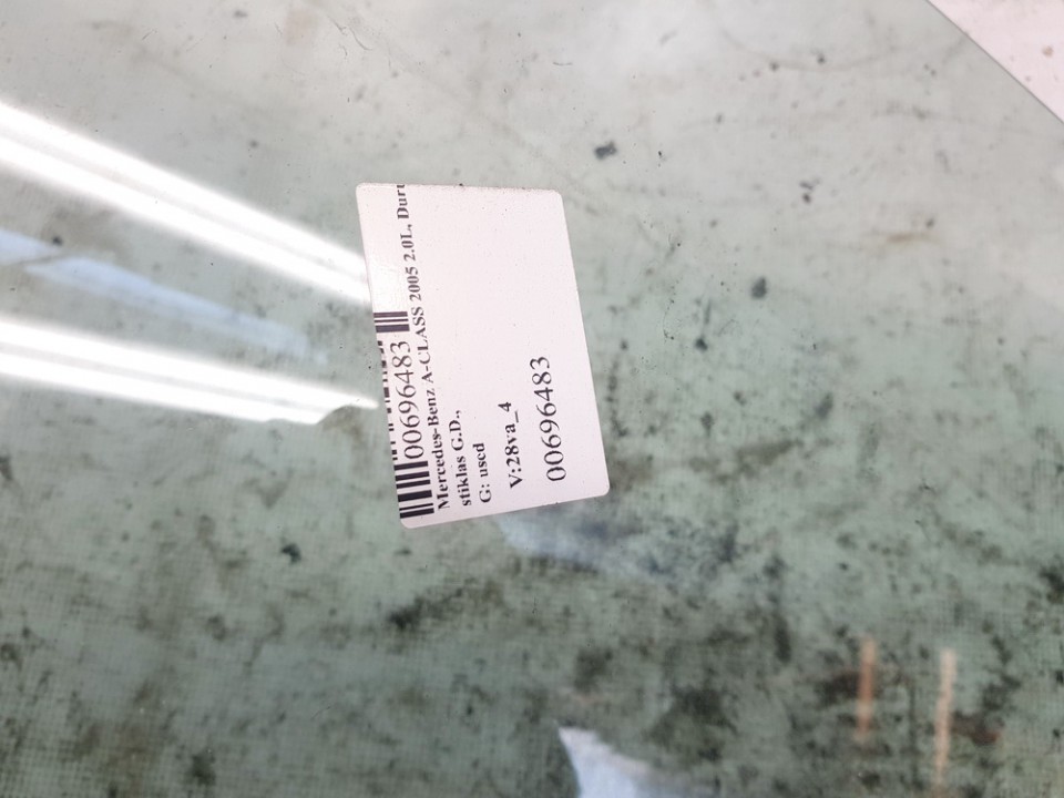 Mercedes-Benz A-CLASS 2005 Door-Drop Glass - REAR RIGHT - Thumbnail 2