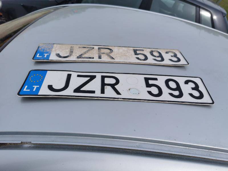 JZR593 Citroen C3 2004 Tablice rejestracyjne