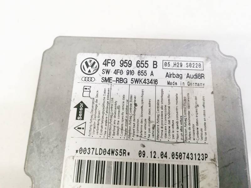 4F0959655B Audi A6 2005 CALCULATEUR AIRBAG - Thumbnail 3