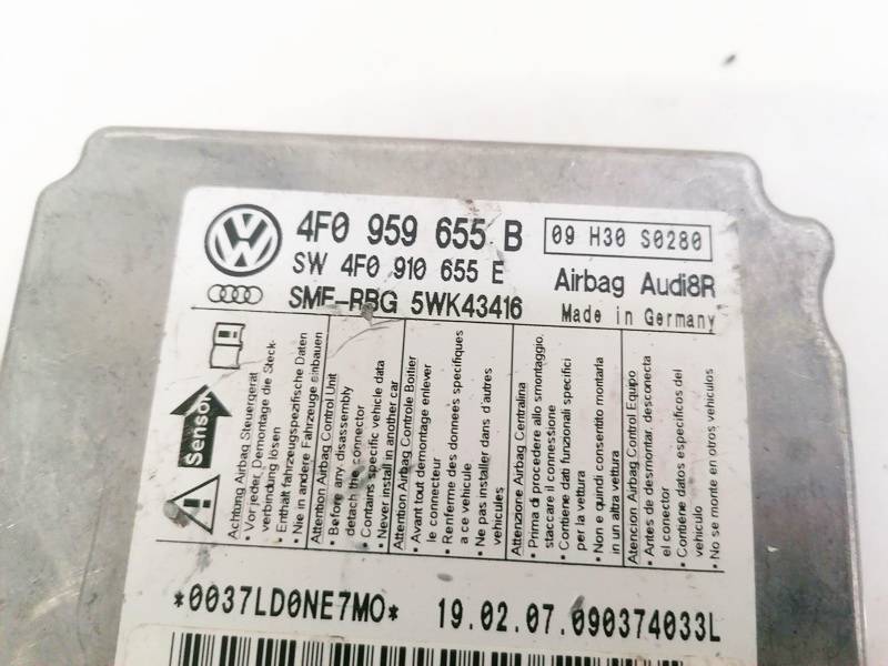 4F0959655B Audi A6 2005 CALCULATEUR AIRBAG - Thumbnail 3