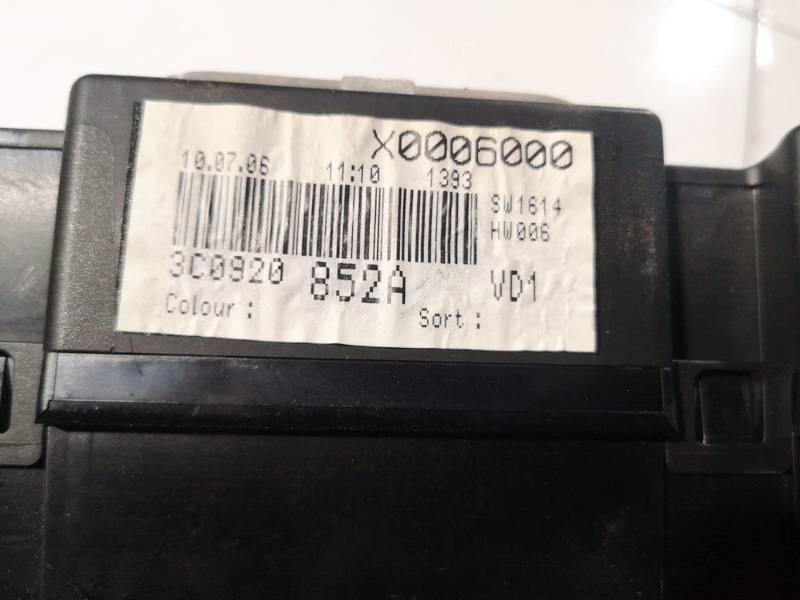 3C0920852A Volkswagen Passat 2006 Spidometras - prietaisu skydelis - Thumbnail 3