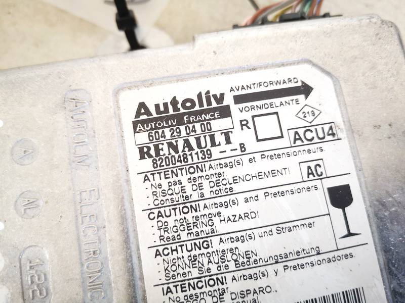 8200481139 Renault Grand Scenic 2005 Airbag crash sensors module - Thumbnail 2