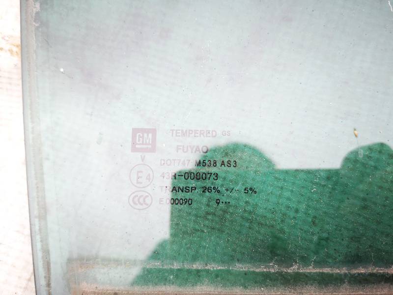 AS3 Opel Insignia 2010 Door-Drop Glass - REAR RIGHT - Thumbnail 2