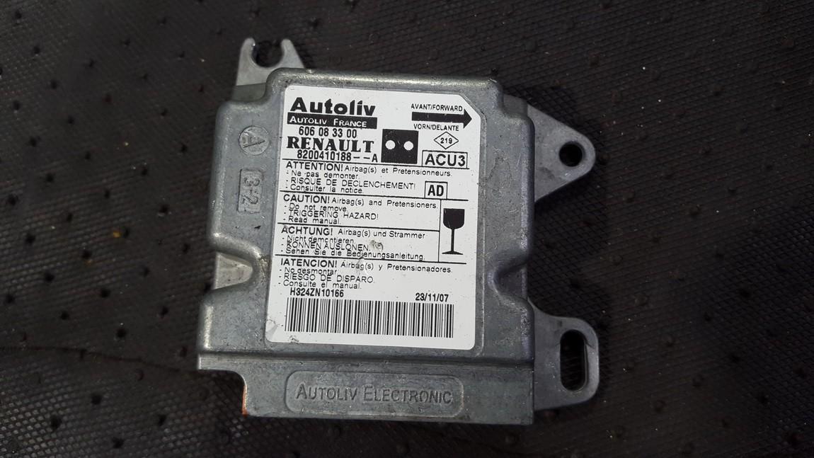 606083300 Renault Kangoo 2008 SRS AIRBAG KOMPIUTERIS - ORO PAGALVIU VALDYMO BLOKAS