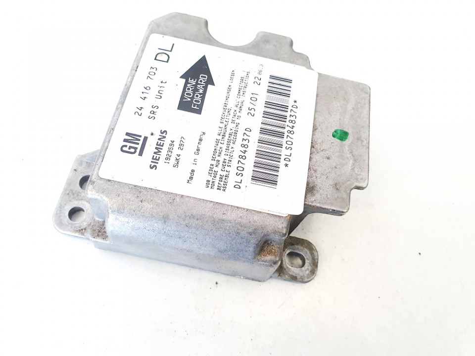 24416703DL Opel Astra 2001 Airbag crash sensors module - Thumbnail 2