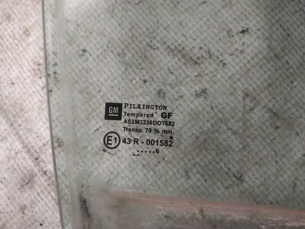 AS2 Opel Astra 2006 Door-Drop Glass - REAR RIGHT - Thumbnail 2