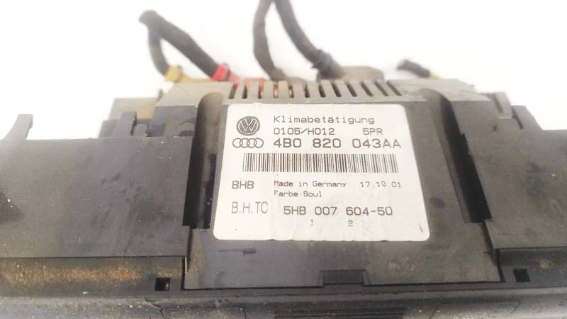 4B0820043AA Audi A6 2001 Heizungsbedienteil Klimabedienteil - Thumbnail 2
