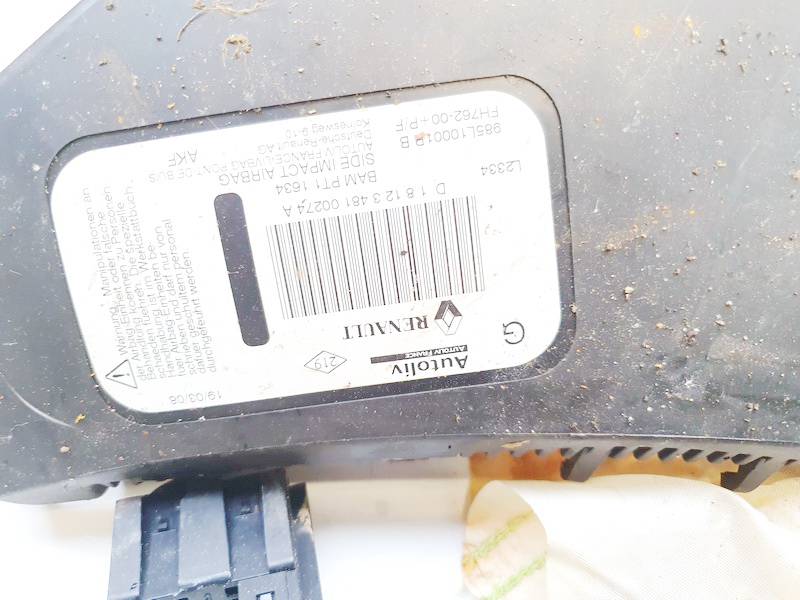 985L10001RB Renault Laguna 2009 Sēdekļa drošības spilvens SRS - Thumbnail 2