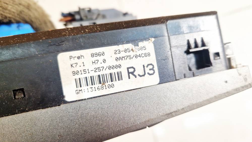 13168100 Opel Zafira 2006 Klimata vadības panelis (sildītāja vadības slēdži) - Thumbnail 3