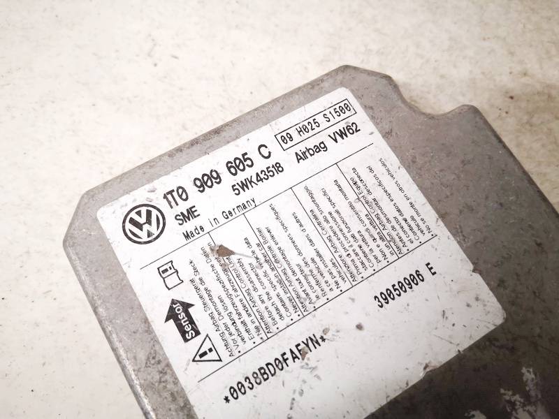 1T0909605C Volkswagen Touran 2004 Airbag crash sensors module - Thumbnail 2