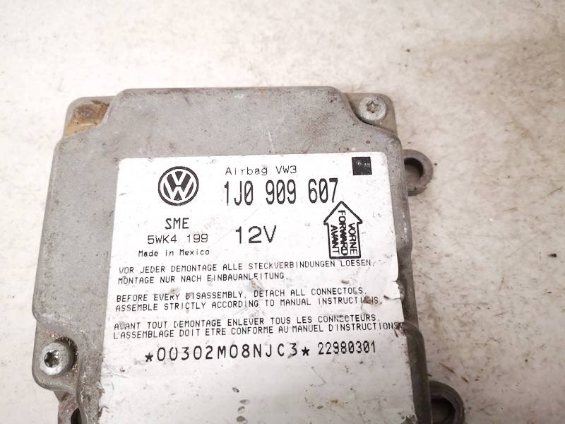 1J0909607 Volkswagen Passat 1999 Airbag crash sensors module - Thumbnail 2