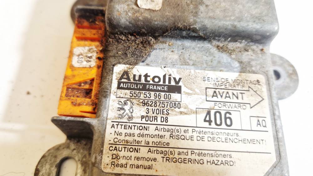 9628757080 Peugeot 406 1998 SRS AIRBAG KOMPIUTERIS - ORO PAGALVIU VALDYMO BLOKAS - Thumbnail 2