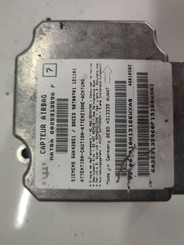 6025313596F Renault Espace 2001 Airbag crash sensors module - Thumbnail 2