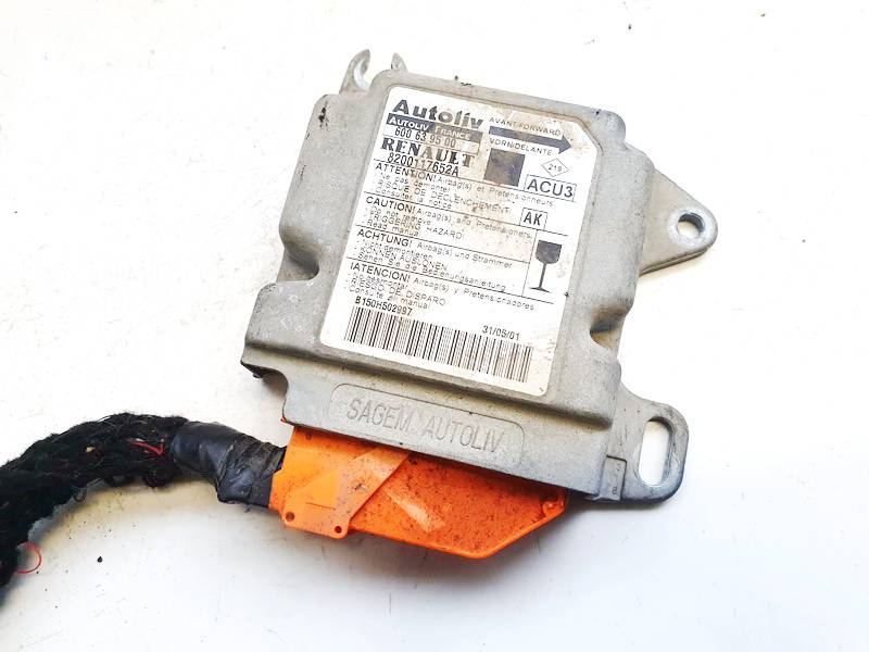 600639500 Renault Scenic 2001 Airbag crash sensors module