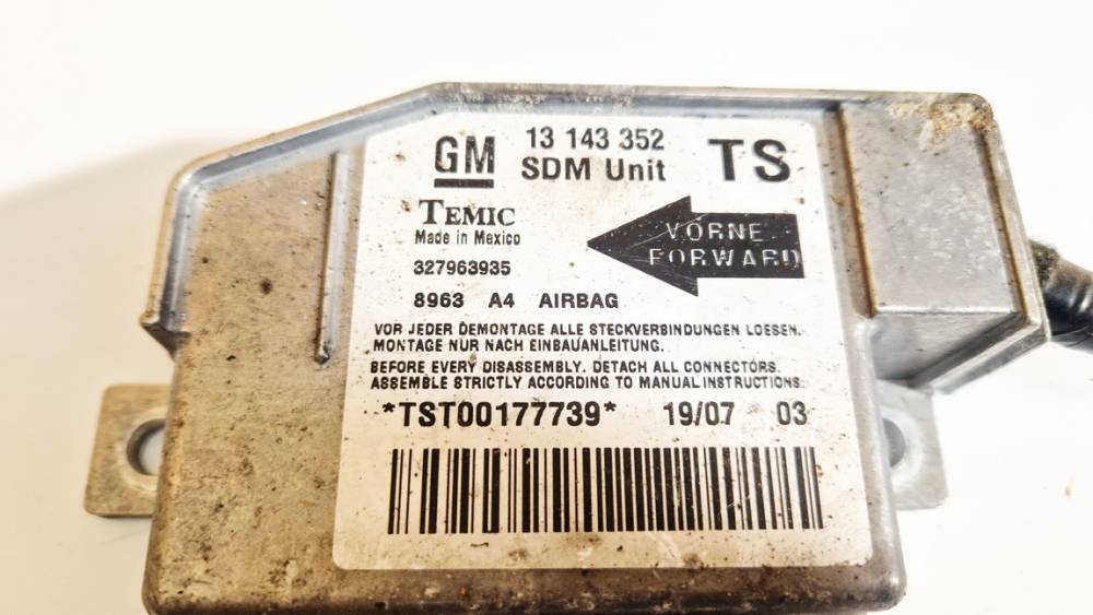 13143352 Opel Combo 2007 Airbag crash sensors module - Thumbnail 2