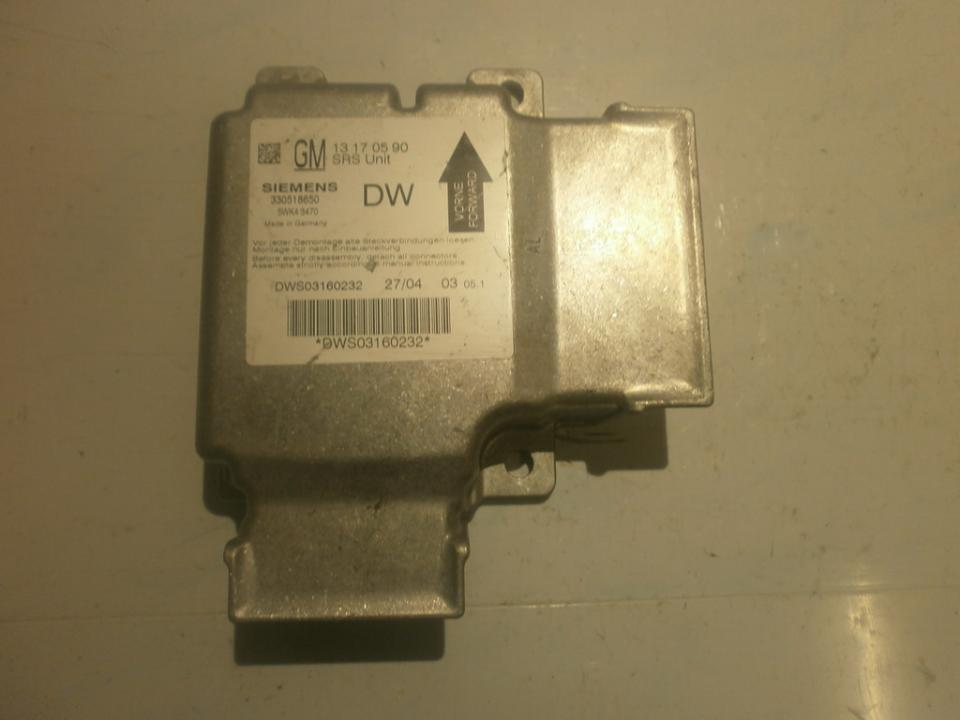 13170590 Opel Vectra 2003 Airbag crash sensors module