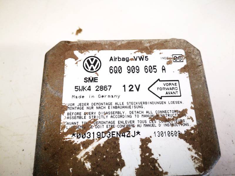 6Q0909605A Volkswagen Bora 2001 Airbag crash sensors module - Thumbnail 2