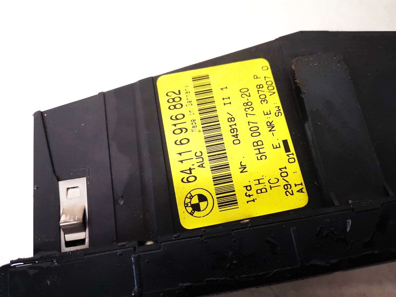 64116916882 BMW 3-Series 2001 Climate Control Panel (heater control switches) - Thumbnail 2
