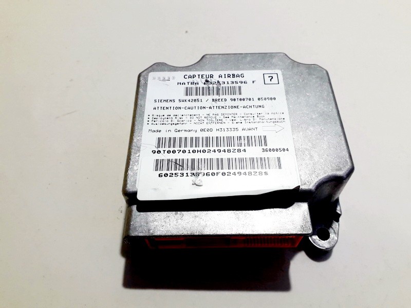 6025313596F Renault Espace 2000 Airbag crash sensors module