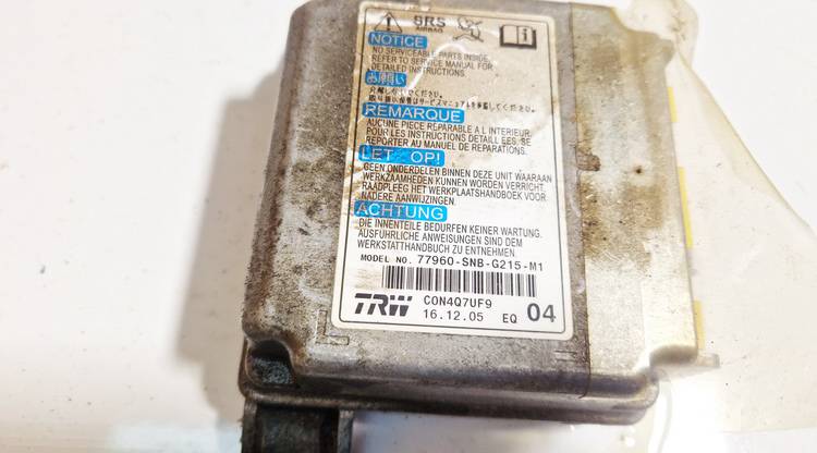 77960SNBG215M1 Honda Civic 2006 Airbag crash sensors module - Thumbnail 2