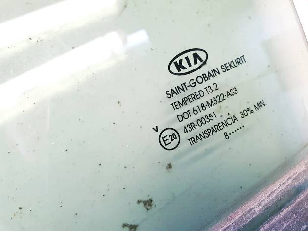 DOT618M322AS3 Kia Ceed 2008 Door-Drop Glass - REAR LEFT - Thumbnail 3