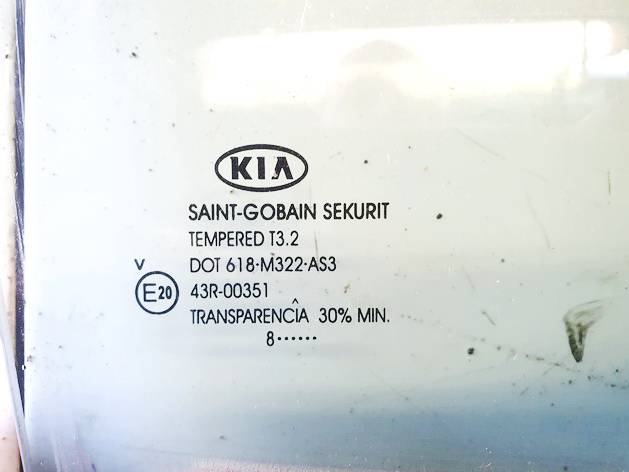 DOT618M322AS3 Kia Ceed 2008 Door-Drop Glass - REAR RIGHT - Thumbnail 3