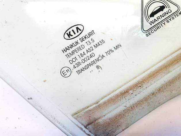 DOT184AS2M435 Kia Ceed 2008 Door-Drop Glass - FRONT RIGHT - Thumbnail 3
