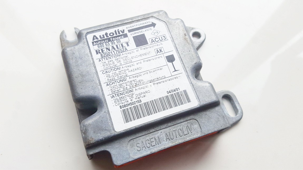 8200117652A Renault Scenic 2001 Airbag crash sensors module