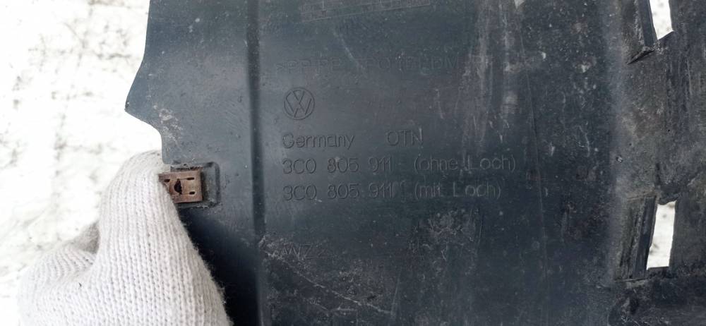 3C0805911 Volkswagen Passat 2007 Plastic Inner Fender - FRONT LEFT - Thumbnail 3