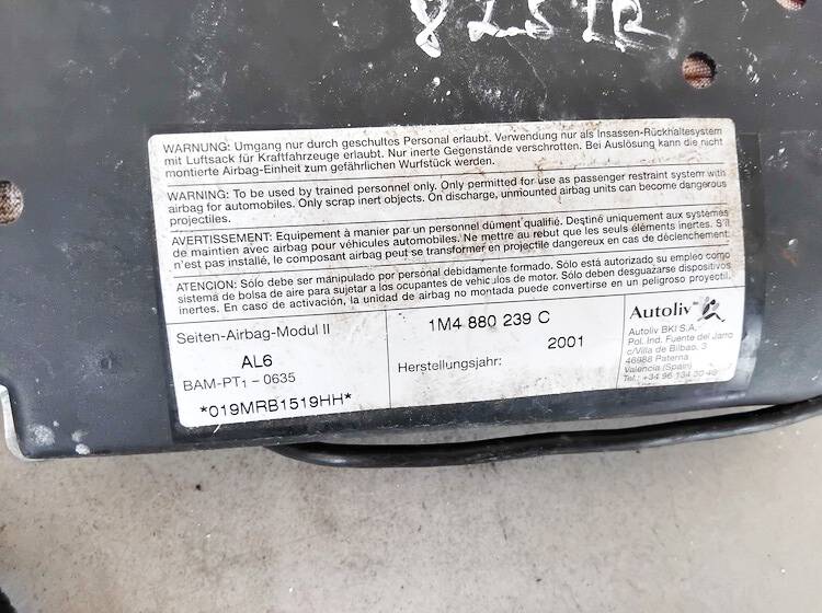 1M4880239 Seat Leon 2000 Poduszka powietrzna fotela SRS - Thumbnail 3