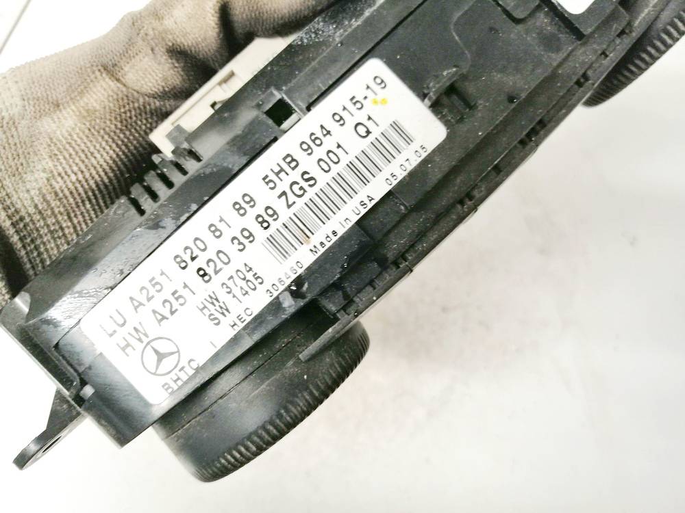 A2518208189 Mercedes-Benz ML-CLASS 2005 Klimata vadības panelis (sildītāja vadības slēdži) - Thumbnail 3