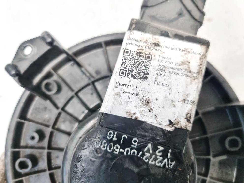 AV2727005080 Honda CR-V 2008 Heater blower assy - Thumbnail 4